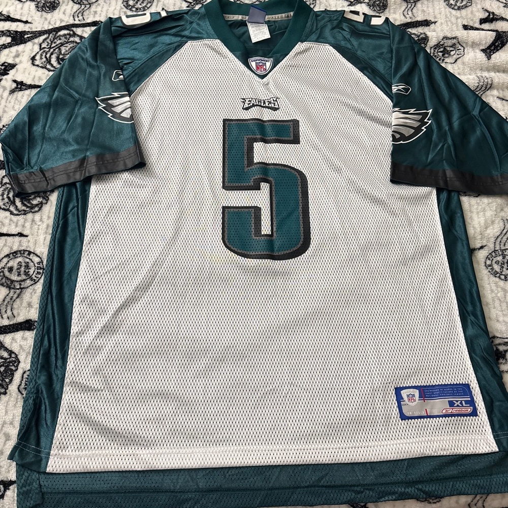 DONOVAN MCNABB #5 RETRO PHILADELPHIA EAGLES GREEN/WHITE REEBOK JERSEY XL